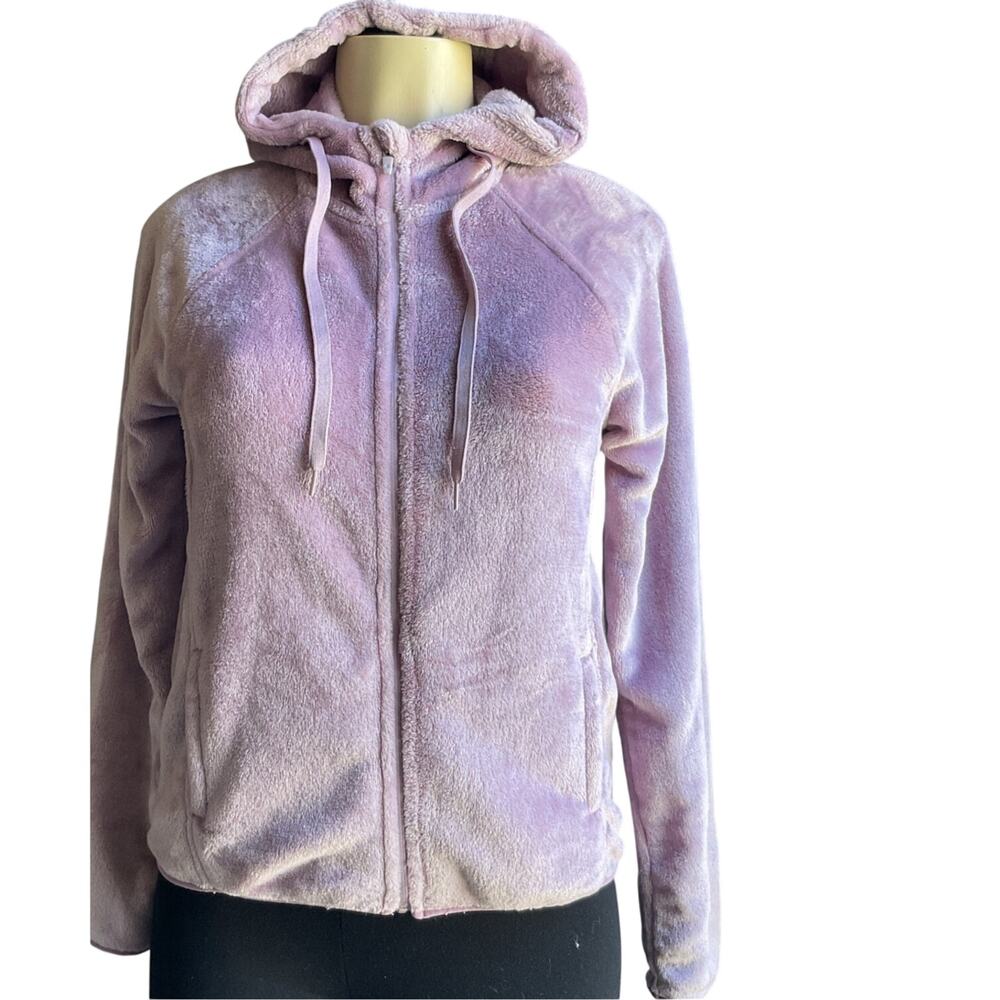Leg3nd Discovery Lavender Purple Mixed Media Fleece Hoodie Jacket - Size PS
